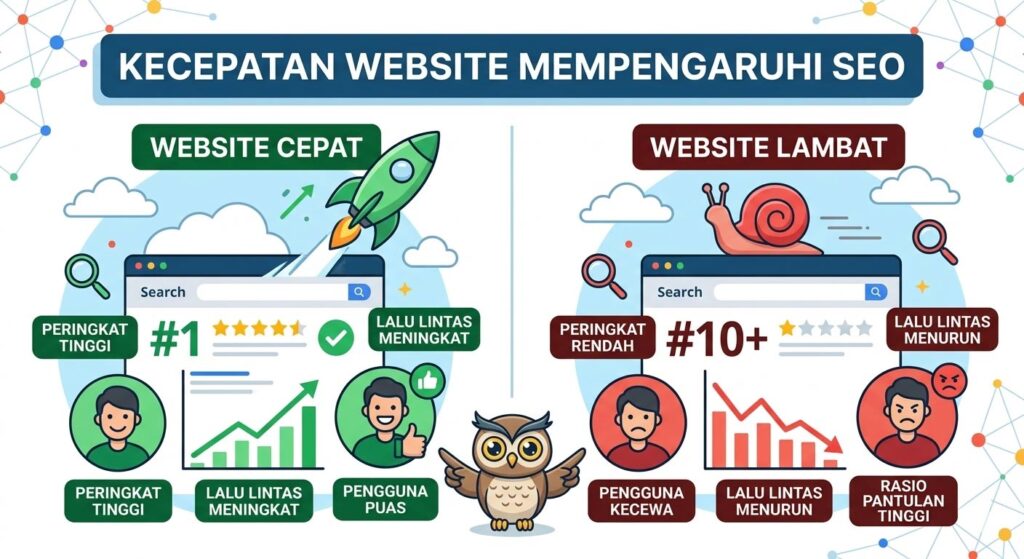 1. kecepatan website mempengaruhi SEO google