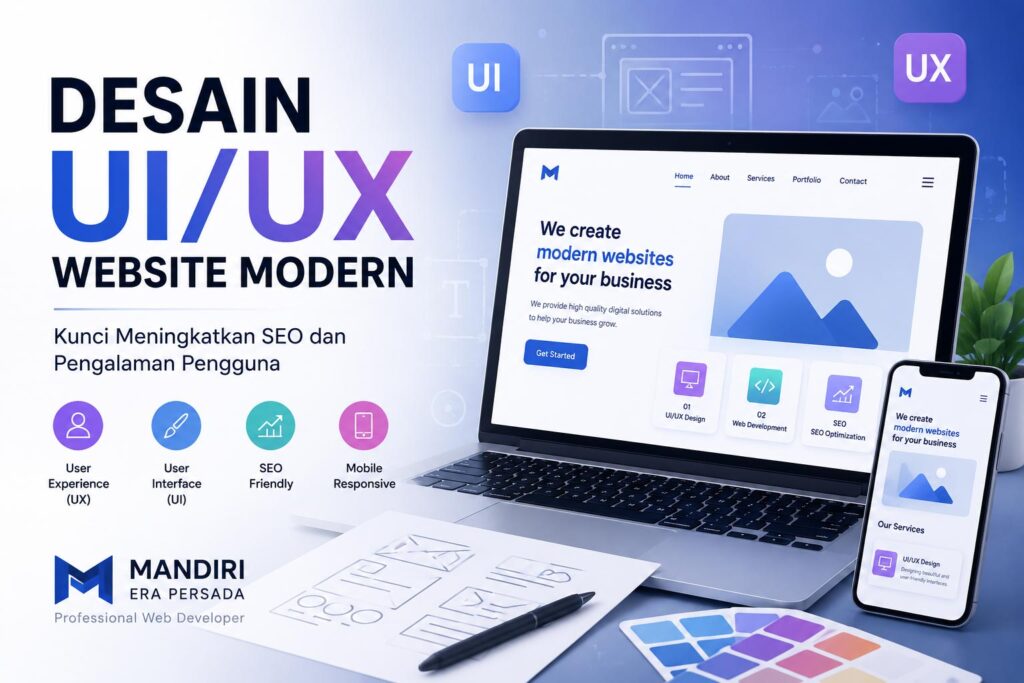 desain UI UX website modern
